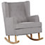Fabric Rocking Chair Light Grey TRONDHEIM II