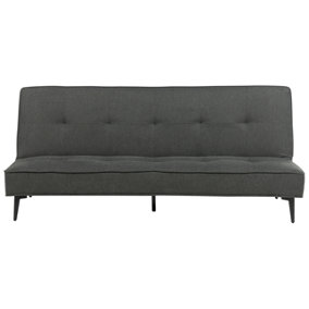 Fabric Sofa Bed Dark Grey ESSVIK