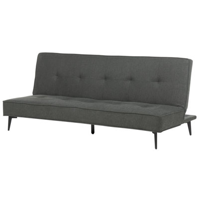 Fabric Sofa Bed Dark Grey ESSVIK