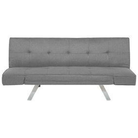 Fabric Sofa Bed Light Grey BRISTOL II