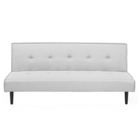 Fabric Sofa Bed Light Grey VISBY