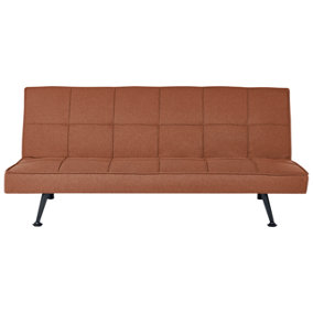 Fabric Sofa Bed Light Red HASLE