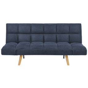 Fabric Sofa Bed Navy Blue INGARO