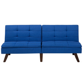Fabric Sofa Bed Navy Blue RONNE
