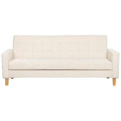 Fabric Sofa Bed Off-White VEHKOO