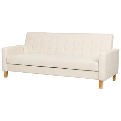 Fabric Sofa Bed Off-White VEHKOO