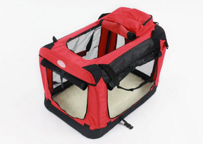 Fabric Soft Pet Crate Kennel Cage Carrier House Dog Cat Red XL Price Comparisons | Compare The Build