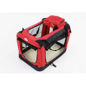 Fabric Soft Pet Crate Kennel Cage Carrier House Dog Cat Red XL
