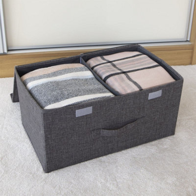 Fabric Storage Box (2 Compartments)
