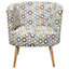 Fabric Tub Chair Geometric Pattern ODENZEN