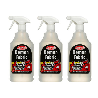 Fabric Upholstery CarPlan Demon Fast Acting Super Shampoo Cleaner 1 Litre 1L x3