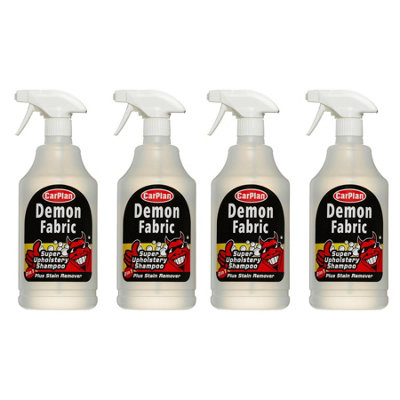 Fabric Upholstery CarPlan Demon Fast Acting Super Shampoo Cleaner 1 Litre 1L x4