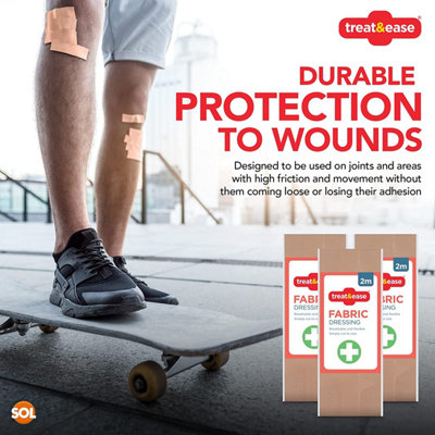 Fabric Wound Dressing Strips 6m - Cut to Size Large Wound Fabric Plasters - Plasters Fabric - Large Plasters Fabric Roll - 4