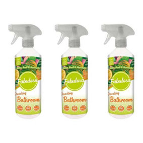 Fabulosa Anti Bacterial Bathroom Cleaner Lime  Basil & Mandarin Spray 500ml - Pack of 3
