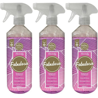 Fabulosa Antibacterial Disinfectant Spray - Electrify - 500ml Pack Of 3