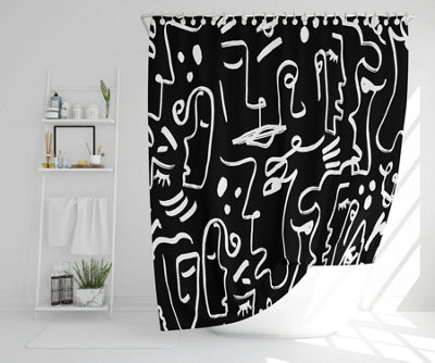 Faces, Masks and Geometric Shapes Repeating (Shower Curtain) / Default Title Price Comparisons | Compare The Build