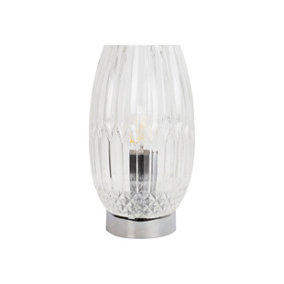 Faceted Glass Vase Table Lamp Clear