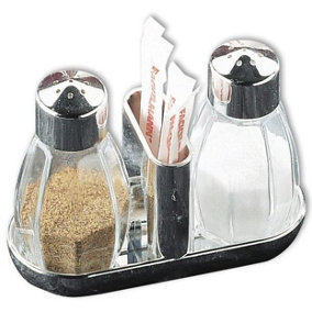 Fackelmann Salt And Pepper Set With Toothpick Holder Silver/Transparent (2 x 45ml)