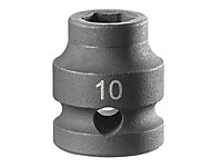 Facom NSS.10A 6-Point Stubby Impact Socket 1/2in Drive 10mm FCMNSS10A