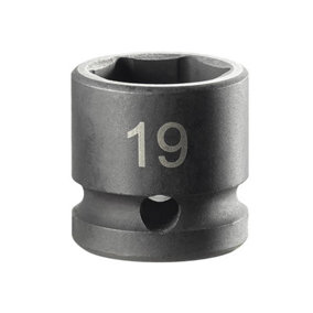 Facom NSS.19A 6-Point Stubby Impact Socket 1/2in Drive 19mm FCMNSS19A
