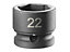 Facom NSS.22A 6-Point Stubby Impact Socket 1/2in Drive 22mm FCMNSS22A