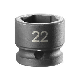 Facom NSS.22A 6-Point Stubby Impact Socket 1/2in Drive 22mm FCMNSS22A