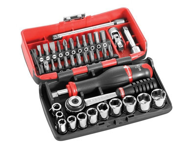 Facom R2NANO R2NANO Socket Set of 38 Metric 1/4in Drive FCMR2NANO