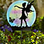 Fairy & Butterfly Silhouette Solar Powered Garden Stake Light Outdoor Decoration - Measures H50cm x W25cm x D4cm