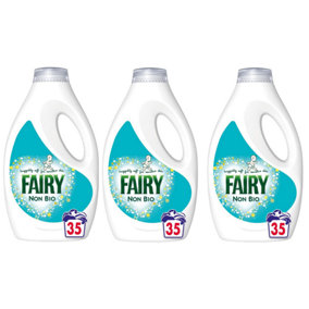Fairy Non Bio Washing Liquid 35 Washes 1.225ML x 3