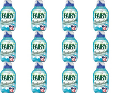 Fairy Outdoorable Non-Bio Fabric Conditioner, 35 Wash, 490ml (Pack of 12)