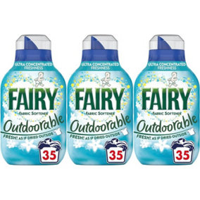 Fairy Outdoorable Non-Bio Fabric Conditioner, 35 Wash, 490ml (Pack of 3)