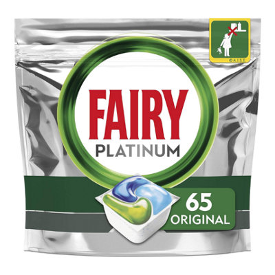 Fairy Platinum All-In-One Dishwasher Tablets , Original, 65 Tablets  (Pack of 6)