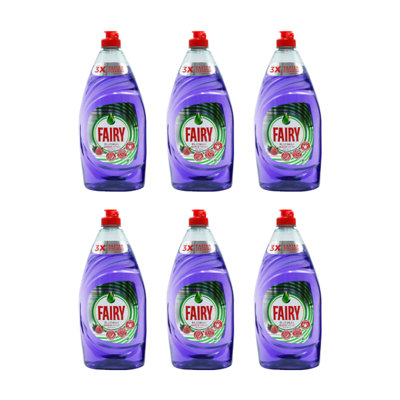 Fairy Platinum Quick Wash with Wild Berry Dishwashing Liquid 820ml - Pack of 6