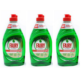 Fairy Platinum Quickwash Original Washing Up Liquid 383 ML (Pack of 3)