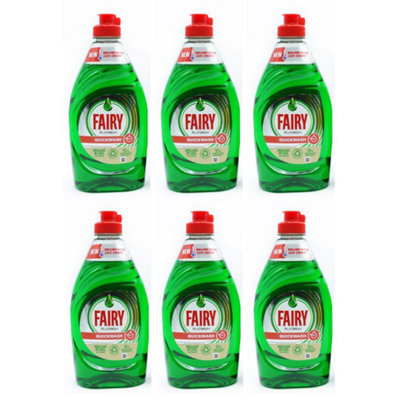 Fairy Platinum Quickwash Original Washing Up Liquid 383 ML (Pack of 6)