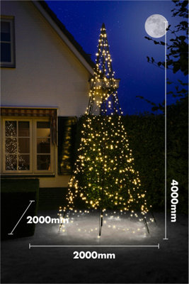 FAIRYBELL All Surface Outdoor Garden 4M Christmas Tree Decoration with 640 LED TWINKLE lights