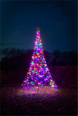 FAIRYBELL All Surface Outdoor Garden 4M Christmas Tree Decoration with 640 Multi Coloured LED lights