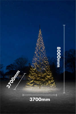 FAIRYBELL All Surface Outdoor Garden Christmas Tree Decoration with 8M 1500  LED lights (pole not included)
