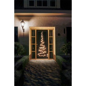 FAIRYBELL Christmas Festive Front Door Tree Decoration with 120 LED Warm WhiteLights
