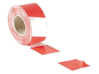 Faithfull 002570500RWTB Barrier Tape 70mm x 500m Red & White FAITAPEBARRW