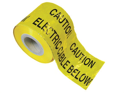 Faithfull 0026150365YEDTB Warning Tape 365m - Electric FAITAPEUELE