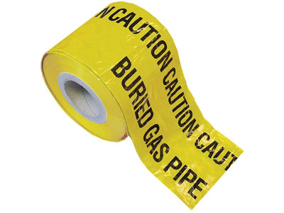 Faithfull 0026150365YGATB Warning Tape 365m - Gas FAITAPEUGAS