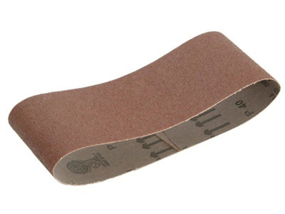 Faithfull 008524 Cloth Sanding Belt 533 x 75mm Medium 80G (Pack 3) FAIAB75533M