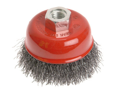 Faithfull 0107514130 Wire Cup Brush 75mm M14x2, 0.30mm Steel Wire FAIWBC75