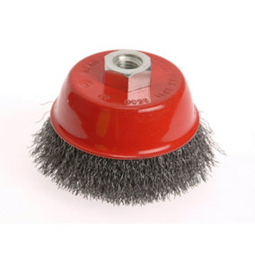 Faithfull 0110014430 Wire Cup Brush 100mm M14x2, 0.30mm Stainless Steel Wire FAIWBC100S