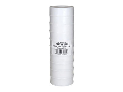 Faithfull 08001212ST10TB P.T.F.E Tape 12mm x 12m White (Pack 10) FAITAPEPTF10
