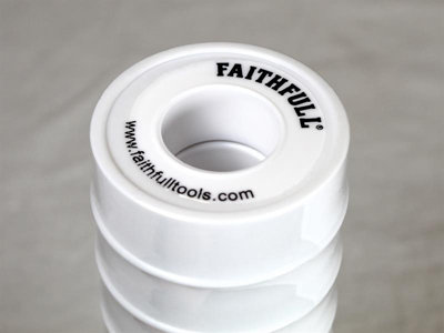 Faithfull 08001212ST10TB P.T.F.E Tape 12mm x 12m White (Pack 10) FAITAPEPTF10 - 7
