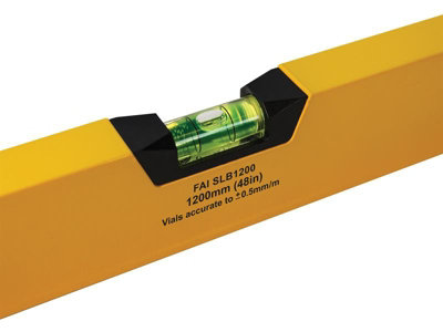 Faithfull 120cm Box Level with 3 Vials for Accurate Measurements