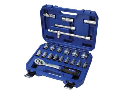 Faithfull 121022N1 1/2in Drive Socket Set, 22 Piece FAISOC1222MN