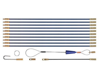 Faithfull 15-Piece 3.3m Cable Rod Set for Easy Electrical Routing